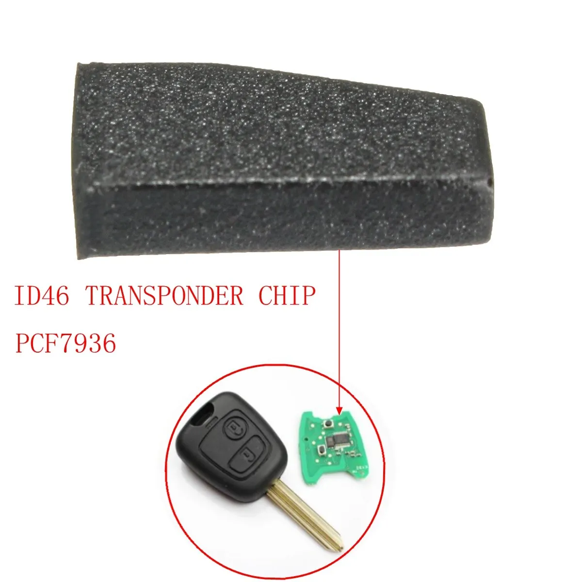 

13x6x3mm Car Key Transponder Blank ID46 PCF7936 Virgin Transponder Chip For Peugeot Citroen