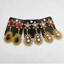 3 пары природные кристаллы лабрадорит камень серьги, пресноводные жемчужные серьги Стразы с паве из кристаллов женские ювелирные изделия подарок ER828