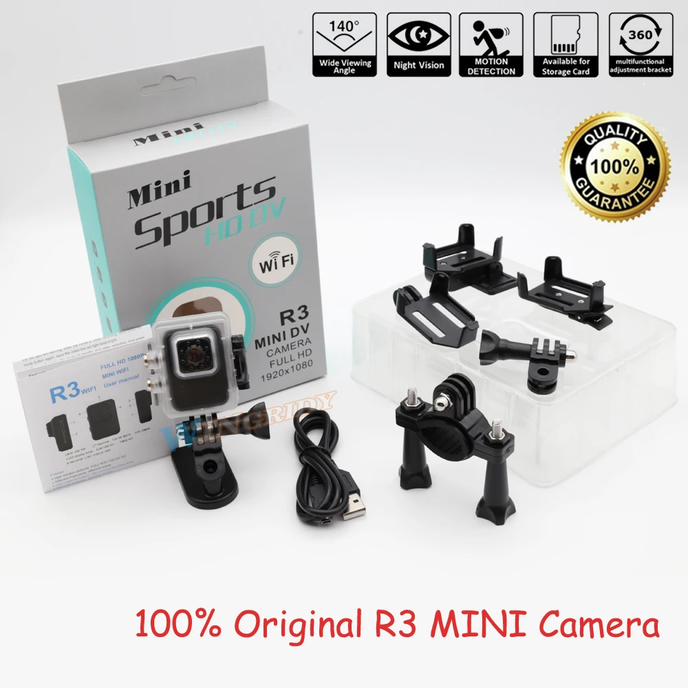 Мини камера R3 HD 1080 P Wifi Спортивная ночного видения мини видео DV DC диктофон микро