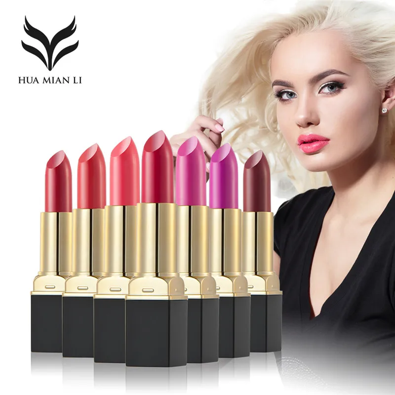 

HUAMIANLI Brand 12 Colors Vampire Matte Lipstick Waterproof Moisturizing Lip Balm Batom Long Lasting Lip Gloss Cosmetic