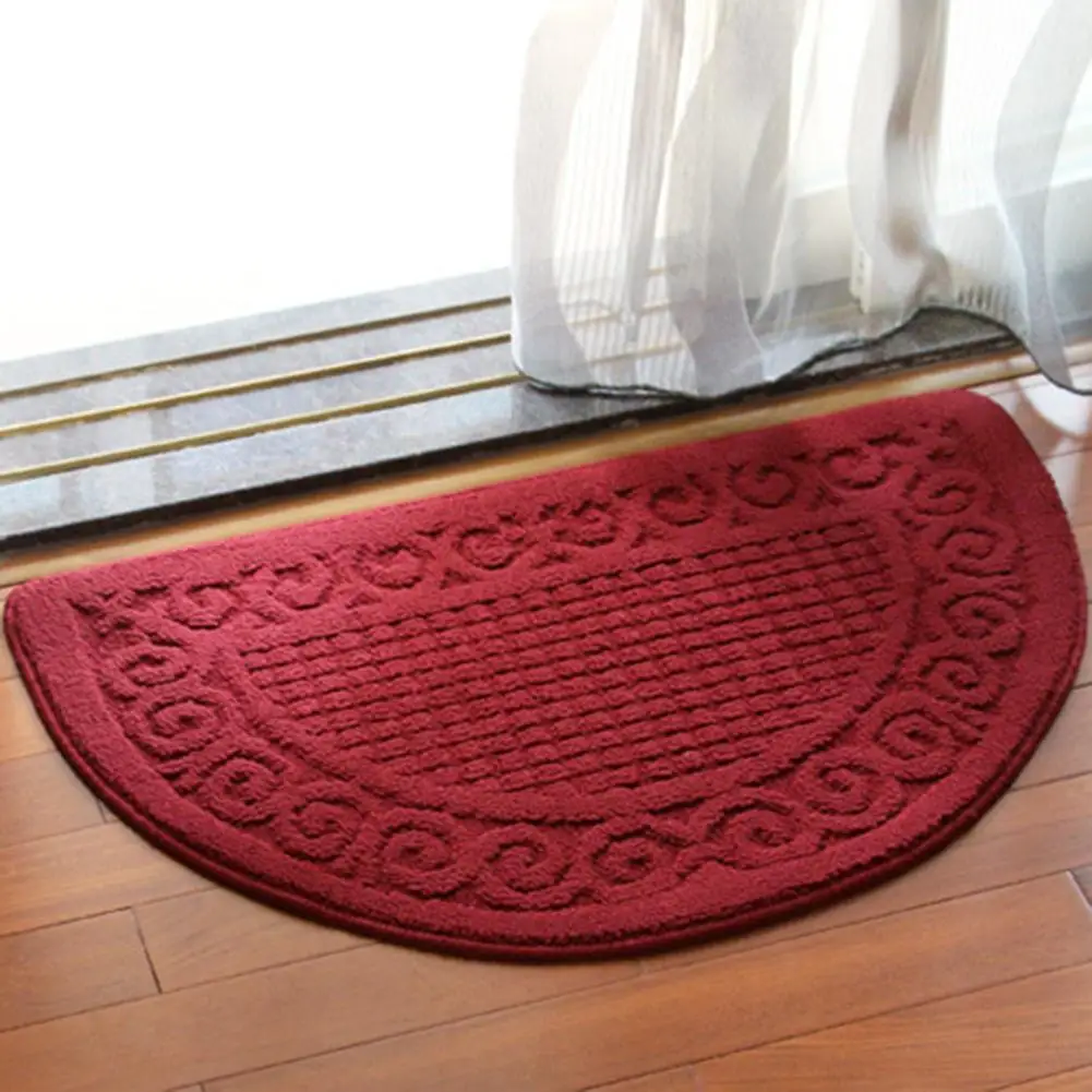 

Bathroom Carpet Retro Half Round Entrance Door Bath Mat Non-slip Floor Mats Household Entrance Bathroom Product