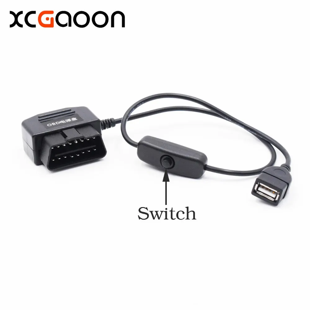 XCGaoon OBD 16 Pin Car DC DC Converter Module Cable With USB Port