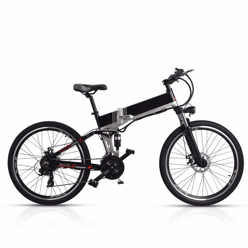 Clearance Aluminum Alloy Frame 26 Inch Folding Mountain E Bike 48v 10.4ah Lg Hidden Battery 250w 350w Electric Bicycle 0