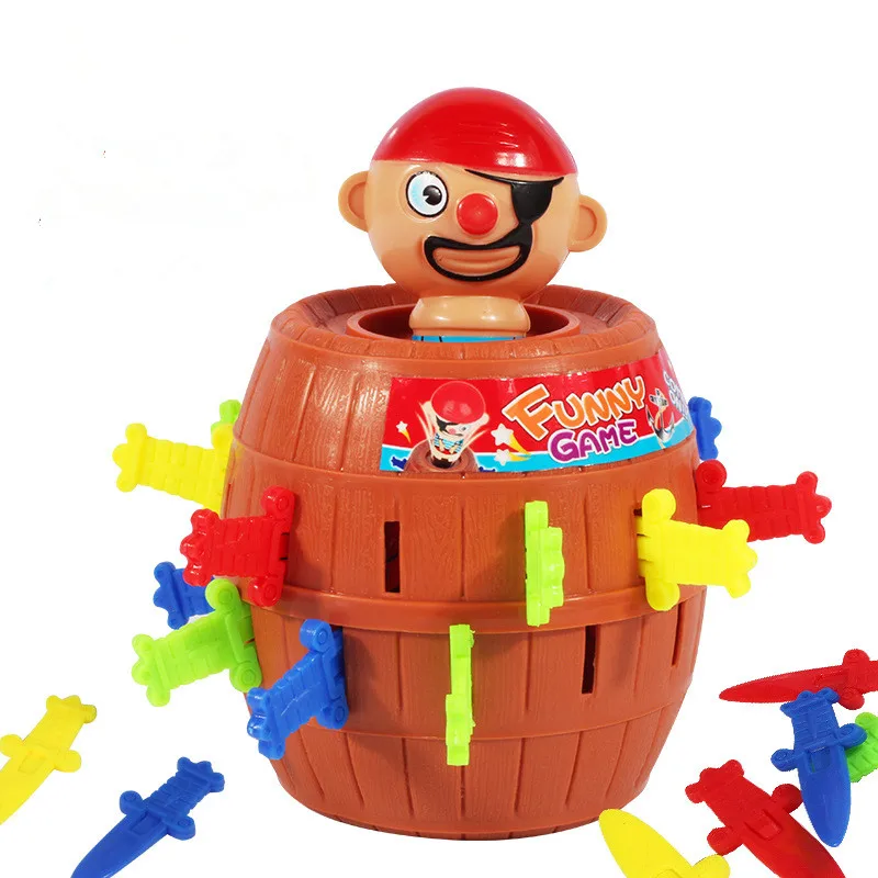 Tricky Pirate Barrel Uncle Sword забавная игрушка для детей взрослых Lucky Stab всплывающие игровые