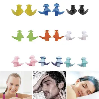 

1 Pair Soft Ear Plugs Environmental Silicone Waterproof Dust-Proof Earplugs Diving Water Sports Swimming Accessories