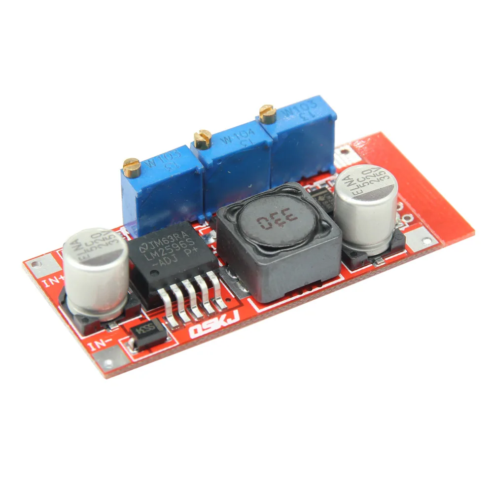 

2 PCS LM2596 DC 5-35V to 1.25-30V Step-down Adjustable CC/CV Power Supply Module Lithium Battery Charger LED Driver Board