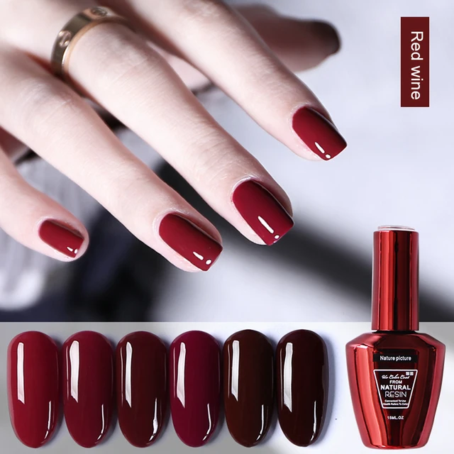 15 ML Wine red deep red Series UV Gel Nail Polish Soak Off Nail Polish Lacquer Long Lasting Nail