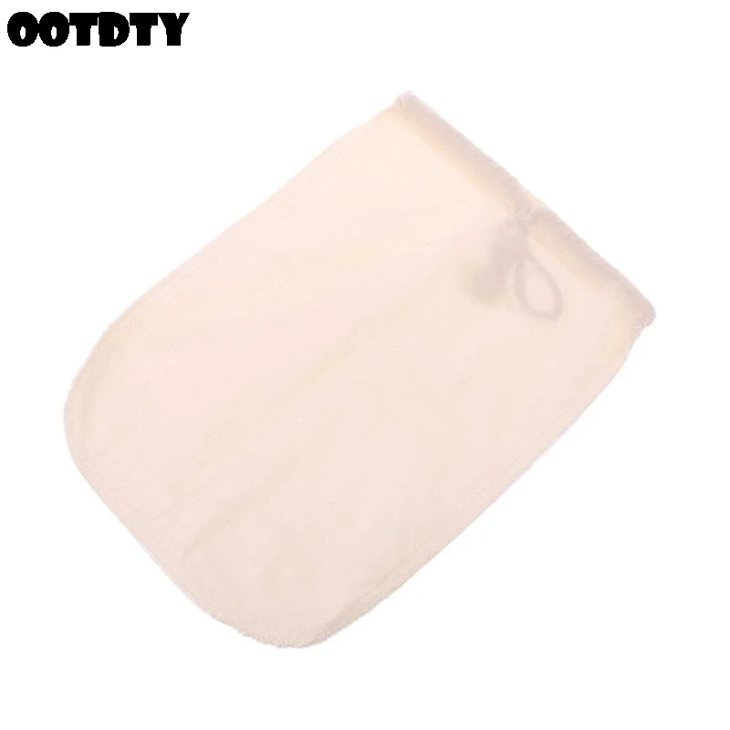 

Reusable Cotton Nut Milk Bag Drawstring Fine Net Mesh Filter Bag Food Strainer for Soybean Tea Cold Brew Coffee Fruit Juice Soup