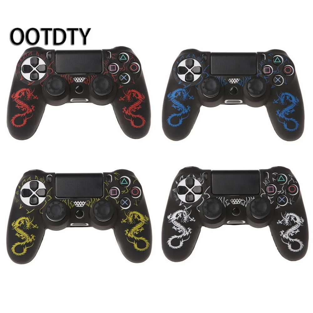 

Chinese Dragons Silicone Gamepad Cover Case + 2 Joystick Caps For PS4 Controller