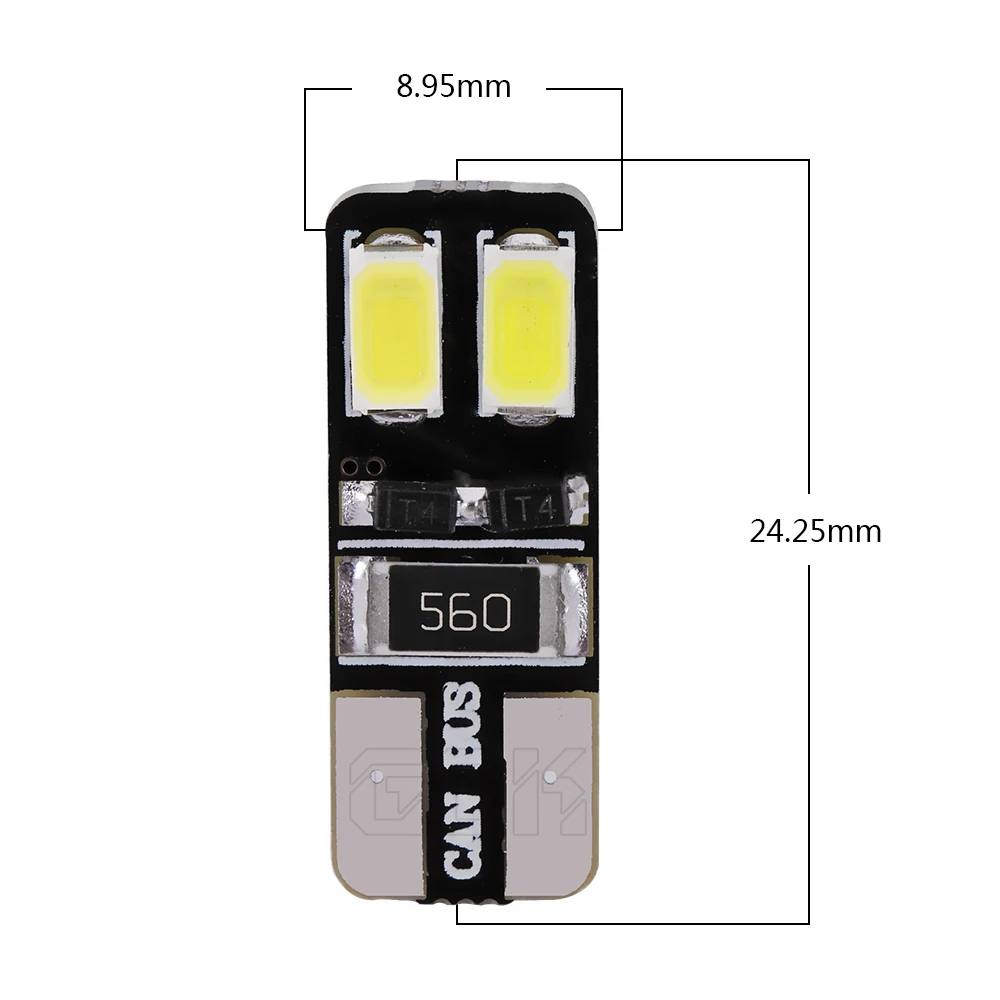 Новинка 500 шт./лот Canbus T10 4smd LED 5630 5730 canbus Автомобильный свет неполярный без ошибок Obc