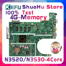 KEFU F200MA For ASUS X200MA K200MA REV2.1 CPU N3520/N3530 Memory 4GB laptop motherboard tested 100% work original mainboard KEFU F200MA For ASUS X200MA K200MA REV2.1 CPU N3520/N3530 Memory 4GB laptop motherboard tested 100% work original mainboard