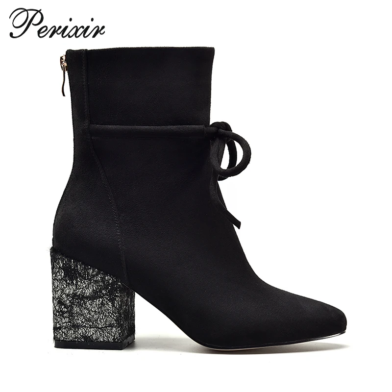 Suede angle boots Perixir 2017 new style ankle boo