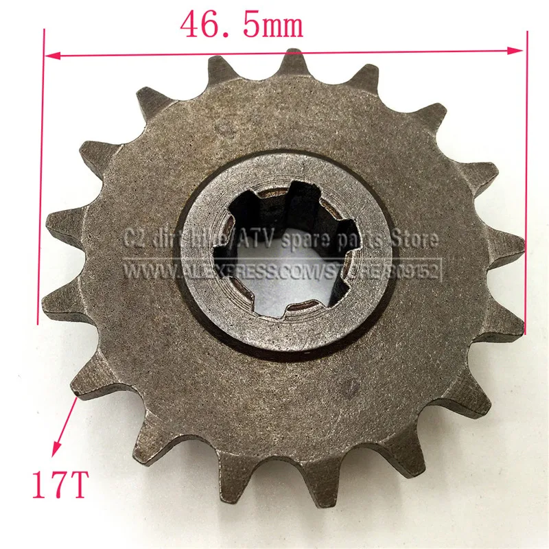 Передняя Коробка передач Звездочка T8F 11 14 17 20 т 20 зубчатая шестерня для 47cc 49cc Minimoto мини Грязь велосипед ямы мопед скутер - Цвет: 17T