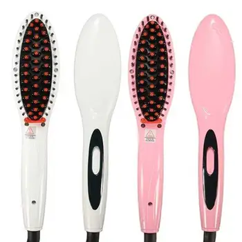 

Beauty Electric Hair Straightener Straight Comb Irons Brush Thermostatic Styling For Shop Home