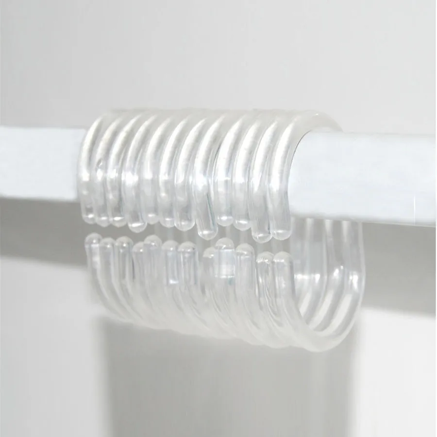 12 шт. практичный крючок для душевой занавески вешалка кольцо для ванной драпировка зажим петли скольжение удобная замена аксессуары для ванной комнаты 10