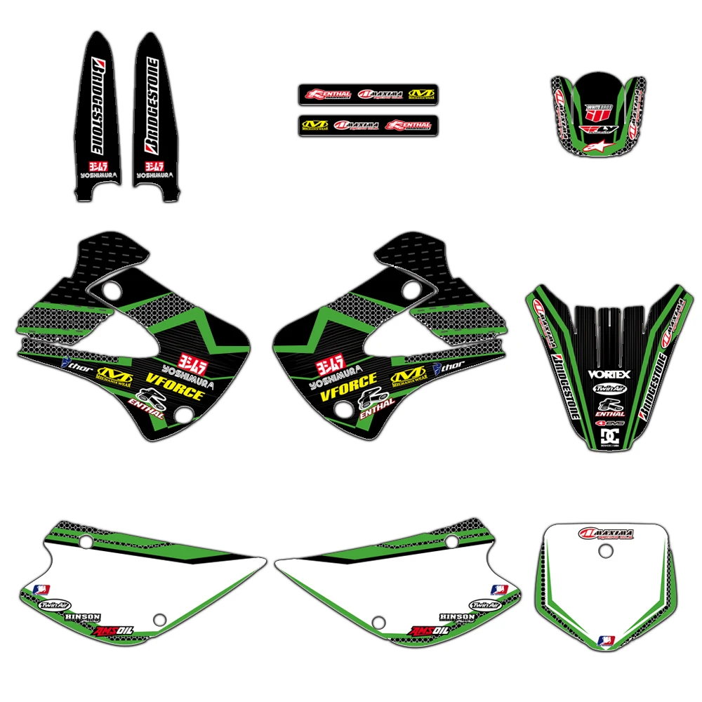 Графика и фон Наклейка Набор наклеек для Kawasaki KX85 KX100 2001 02 03 04 05 06 07 2008 2009 2010 2011 2012 2013 KX 85 100