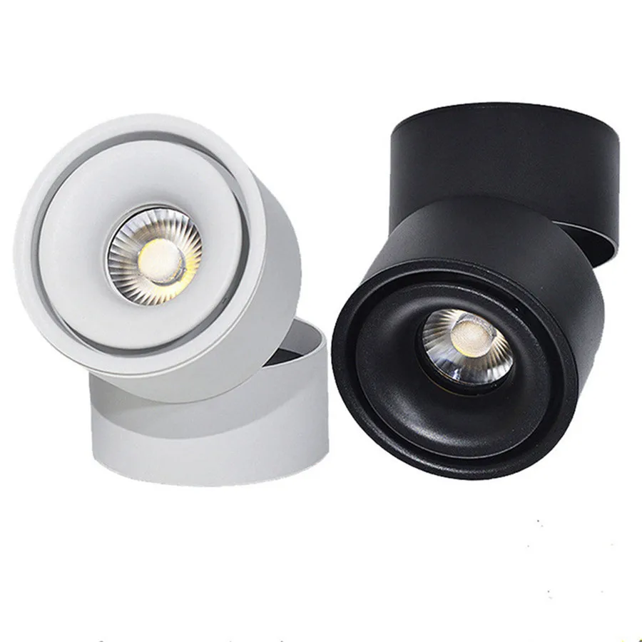 

Thrisdar Round Surface Mounted LED Downlight 7W 10W 12W Aluminum LED Ceiling Downlight Living Room Bedroom COB LED Spotlight