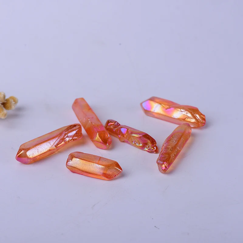 1 шт. с природными кристаллами, покрытые минеральными орнаментами, волшебный термоклей в палочках, товары для дома, украшения для подарков DIY - Цвет: Оранжевый