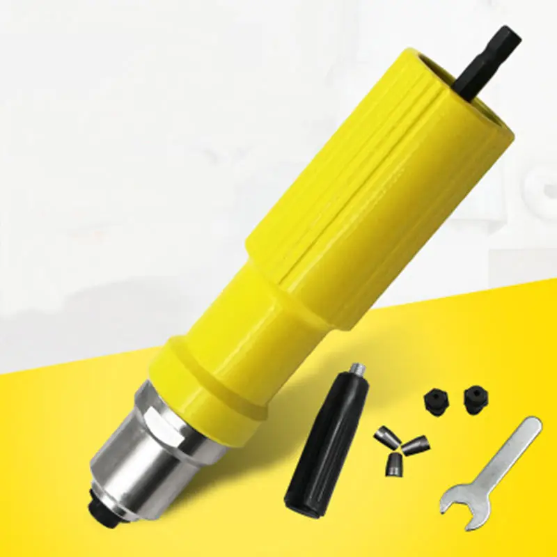 

Electric Rivet Nut Machine Riveting Tool Cordless Riveting Drill Adapter Riveter Insert Nut Tools Suitable for 2.2-3.2mm