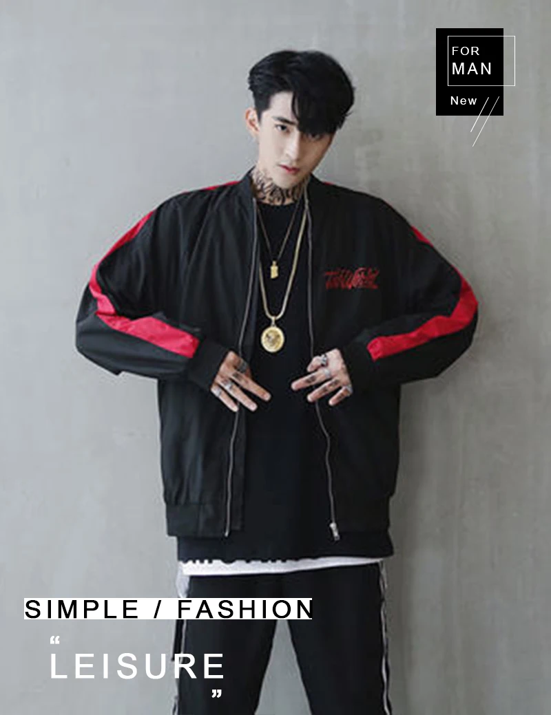 Bomber Jacket Men Pilot Printed Streetwear  (1)