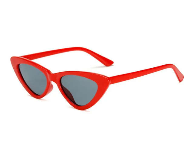 Маленькие кошачьи глаза, треугольные, милые, сексуальные, Ретро стиль, кошачий глаз, солнцезащитные очки для женщин, брендовые, дизайнерские, черные, белые, винтажные, солнцезащитные очки, oculos de sol - Цвет линз: C8