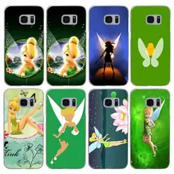 G346 Tinkerbell Прозрачный жесткий чехол для Samsung Galaxy S Note 3 4 5 6 7 8 9 Edge Plus