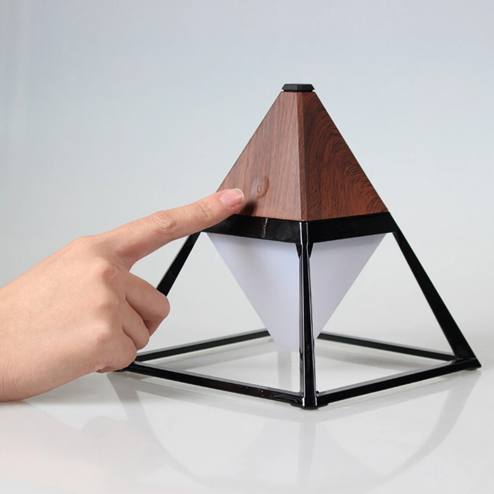 

Pyramid Desk Lamp With USB Charging Port Touch Control Adjustable Brightness Waterproof Light For Reading Outdoor Camping