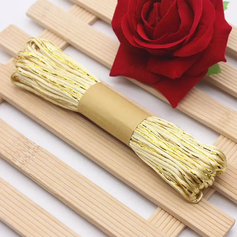 2 мм 10 м золотого и серебряного цвета сбоку китайский узловой шнур атласный шнур плетеный украшение на нитке бус веревки для рукоделия - Цвет: U