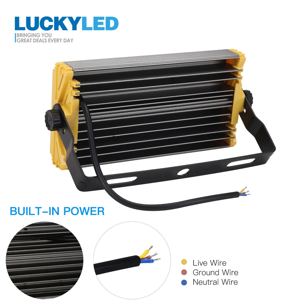 LUCKYLED Светодиодный прожектор светильник 50W 220V 240V Водонепроницаемый Ip65 потолочные светильник s Светодиодный отражатель Открытый Светодиодный точечный светильник садовый светильник Инж