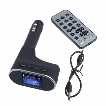 

Wireless Car Bluetooth Aux Fm Transmitter Handsfree Bluetooth MP3 Audio Player FM Modulator Bluetooth Car Kit TF USB Charger
