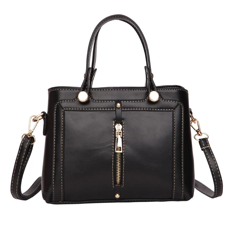Роскошные сумки, женские сумки, дизайнерские сумки через плечо для женщин, женская сумка с резьбой, Женская винтажная кожаная сумка через плечо - Цвет: Black