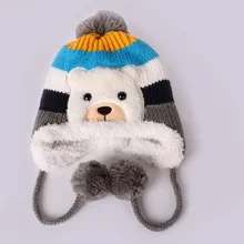 Acrylic kintted cartoon children's russia hat and cap winter warm bomber hat chapeau masculino ushanka for baby boys 0-3 years polyester children s aviation hats and caps winter warm russia bomber hats chapeau masculino ushanka for baby boys 1 5 years