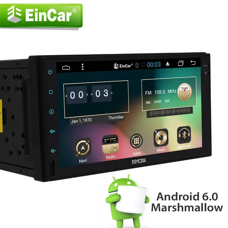 Best Android 6.0 2Din Car Stereo Radio GPS Wifi OBD2 HD Mirror Link BT no DVD Player 2