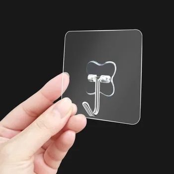

2PCS Multifunction Strong Transparent Suction Cup Sucker Wall Hooks Hanger for Kitchen Bathroom