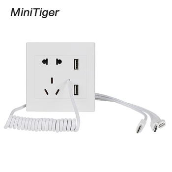 

Minitiger Universal Standard 2.1A USB Wall Socket Home Wall Charger 2 Ports USB Outlet Power Charger For iphone/Android/Huawei
