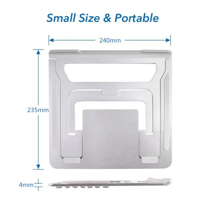 Универсальная Алюминиевая Подставка для ноутбука, складной регулируемый держатель для ноутбука, планшета JLRL88