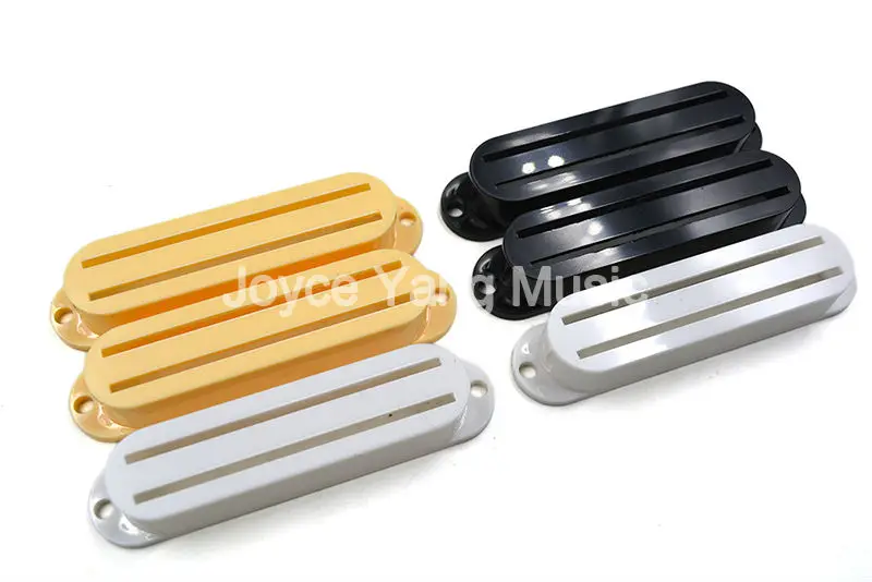 

Niko 1 Set of 3pcs Cream/White/Black Dual Rail Humbucker Pickup Covers For Fender Strat/Tele Style Electric Guitar