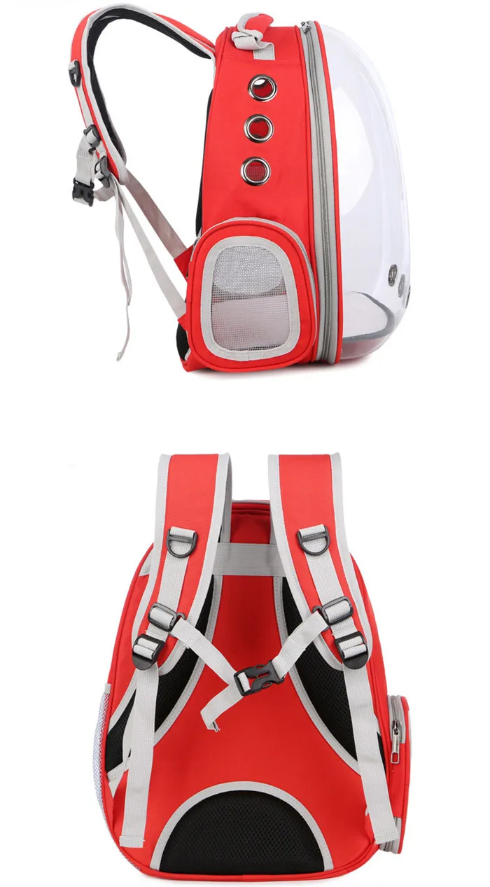 Новая собака Воздухопроницаемый рюкзак открытый Pet Carrier прозрачный дизайн кошка дорожная сумка для маленьких собак