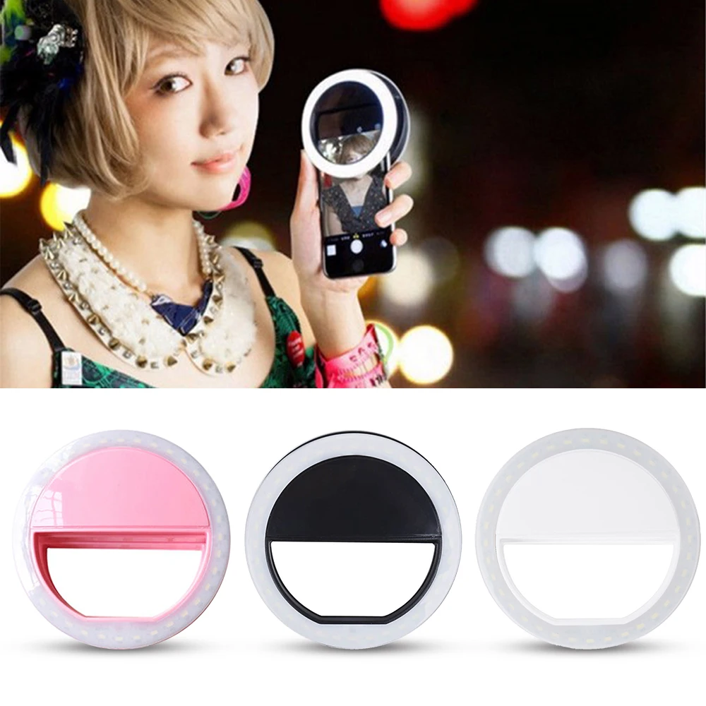Practical and Portable Selfie Flash LED Phone Camera Ring Light For