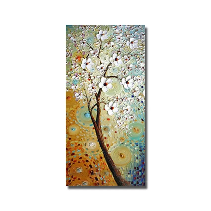 

Entrance cheap Modern art Handmade Abstract Oil Painting chinese plum flowers on Canvas Pictures wall Artwork Home Decor