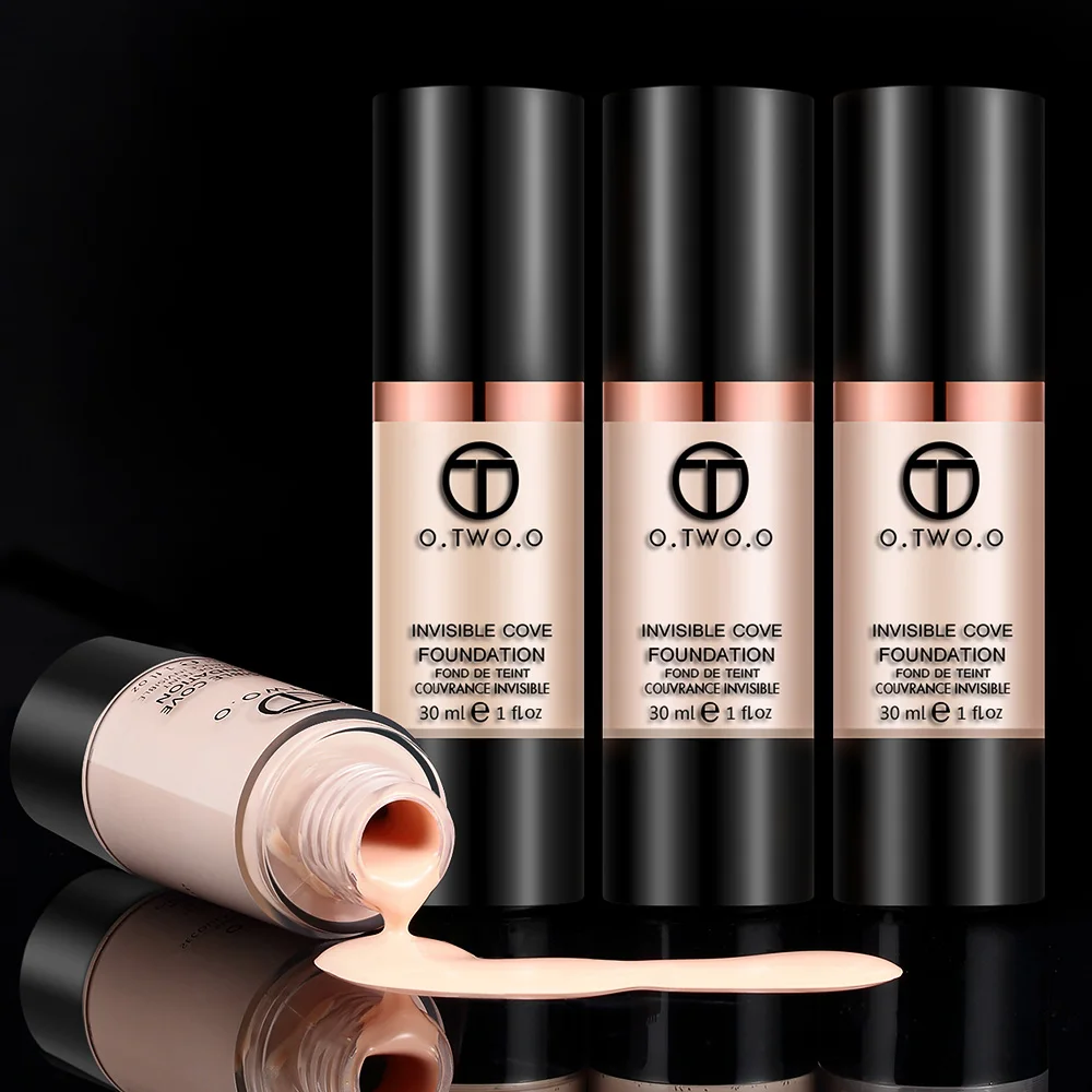 

O.TWO.O 4Colors Foundation Faces Makeup Fluid Foundation Concealer Whitening Moisturizer Oilcontrol Waterproof Liquid Foundation