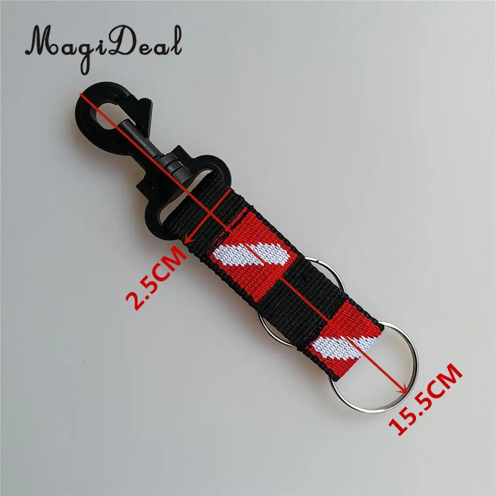 MagiDeal Scuba Diving Diver Swimming Fin Mask Camera Torch Holder Lanyard Webbing Strap Belt Clip - Durable & Compact