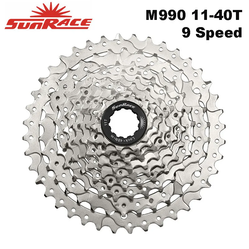 Sunracing CSM990 MTB велосипед кассета 9 скоростей 11-40 т Серебряный велосипед свободного хода, 9 s дорожный велосипед кассет для SHIMANO