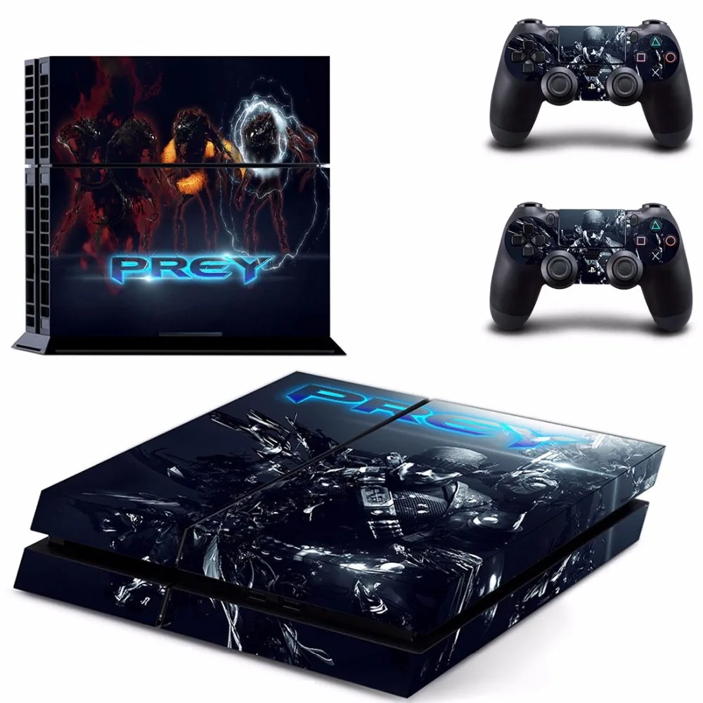 Добыча PS4 полный кожи Стикеры лицевые панели для sony playstation 4 консоль и контроллер