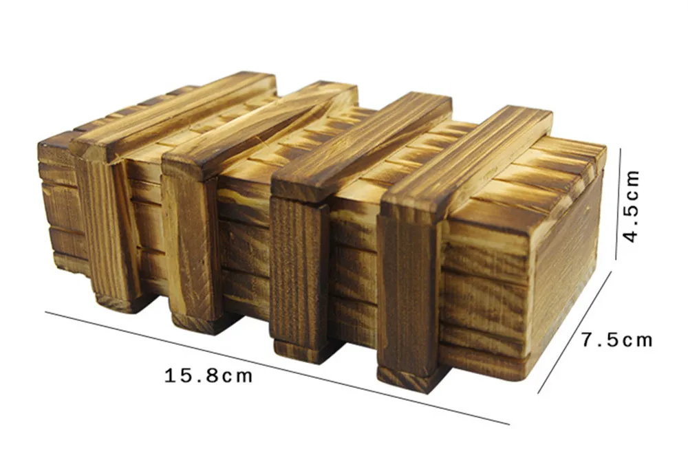 Wooden Puzzle Room Escape Tricky Toy Wood Bored Organ Box