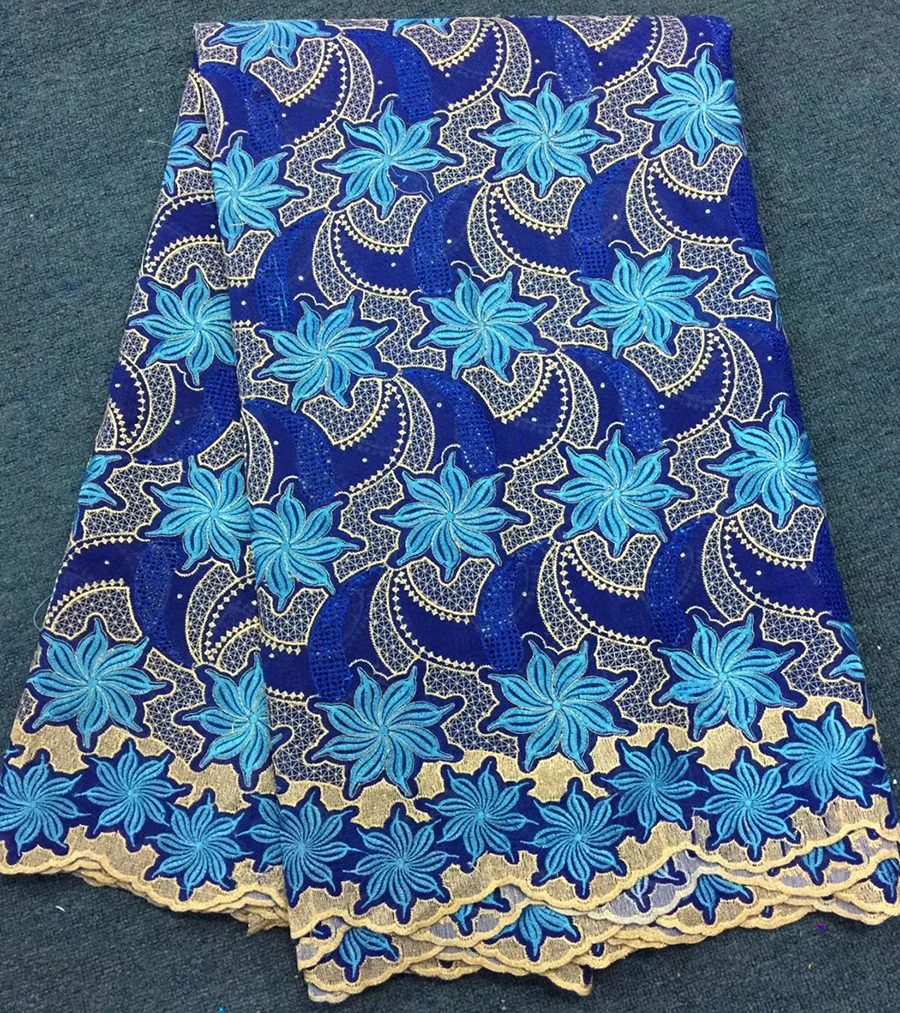 

High Quality African Lace Fabric 2018 Latest African cotton lace Fashion Swiss voile lace fabric Nigerian lace for party dress