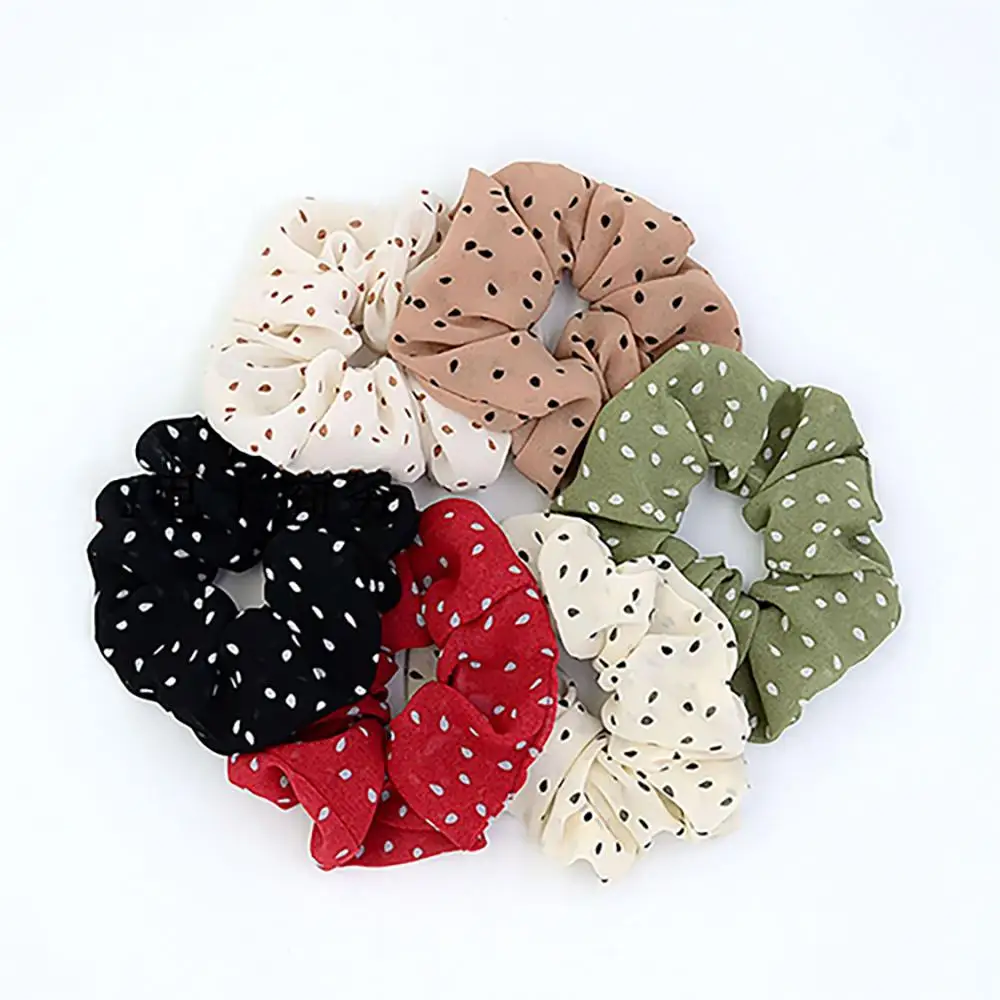 

Xugar Hair Accessories Elastic Dot Scrunchie Ponytail Holder Hair Rope Tie Fashion Europe Hair Ring for Women Girls