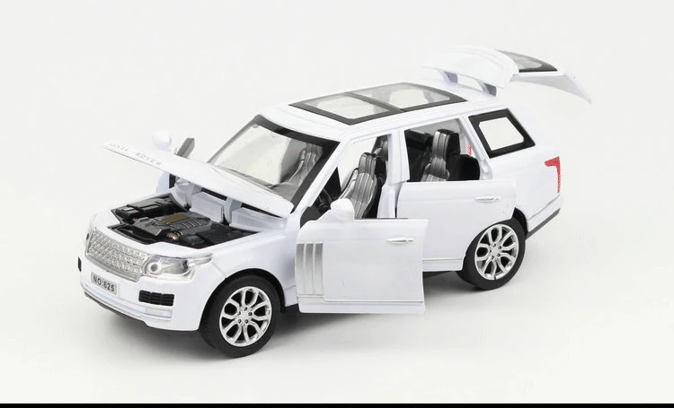 1:32 Range Rover SUV Игрушечная модель автомобиля из сплава, детские игрушки, коллекция подарков, внедорожник для детей, 6 открытых дверей - Цвет: Белый