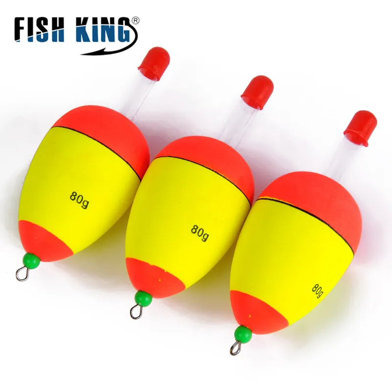 Fish King5g 10 г 15 г 20 г 25 г 30 г 40 г 50 г 60 г 80 г светящаяся пена для рыбалки плавающий ночной поплавок EVA большой пенный поплавок светильник