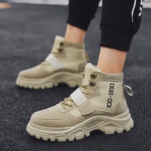 Großhandel suede boots men Gallery Billig kaufen suede VMUKSAN Winter Stiefel Männer Große Größe 39 48 Wasserdichte Arbeits Schuhe Mann Sicherheit 2018 Neue Lace Up Fashion Sneakers mens Schnee Stiefel